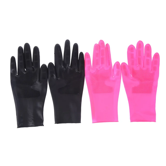 1Pair Washing Hair Glove Hair Styling Tool Antiskid Gloves Protection