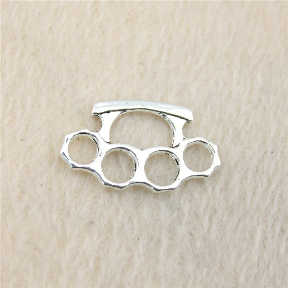 

100pcs/lot 24*14mm ancient silver Knuckles charm Pendants DIY jewelry for bracelet necklace earring