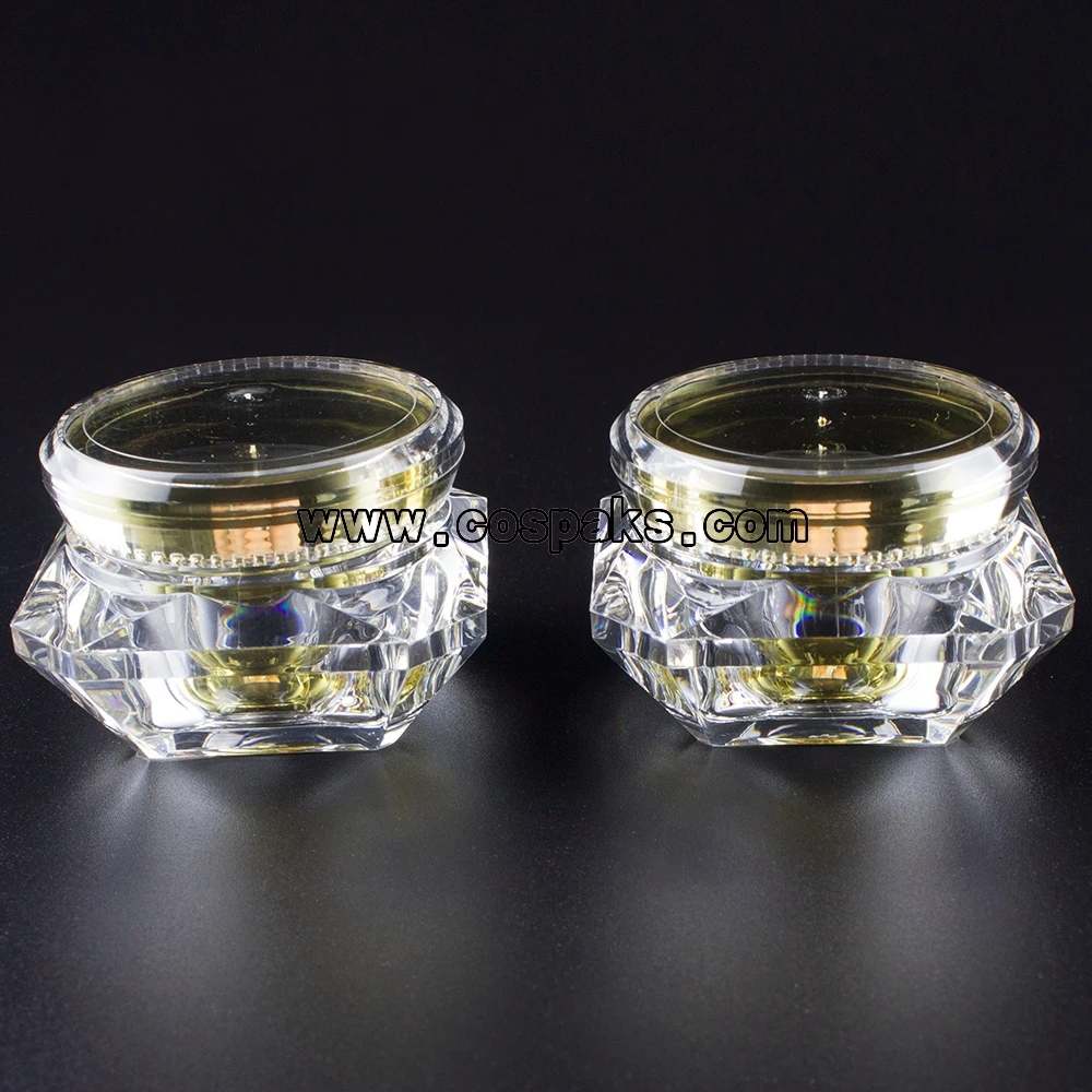 Luxury Packaging For Eye Cream, 15g Diamond Shape Empty Cosmetic