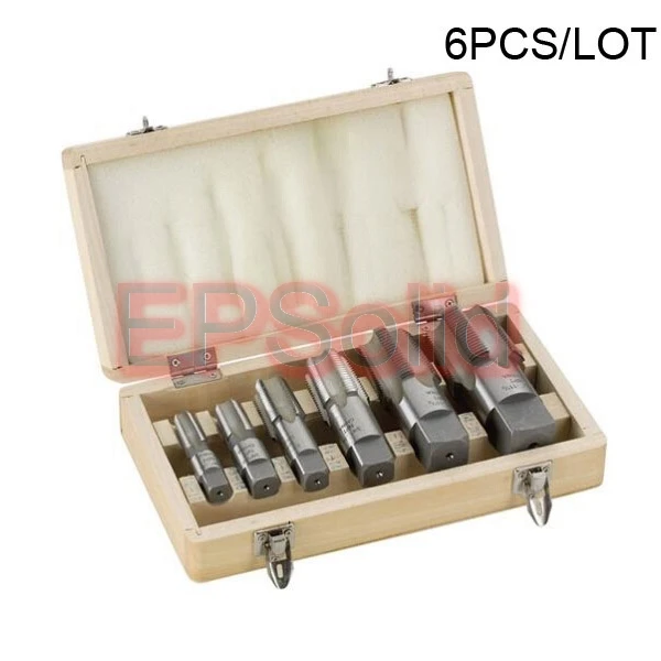 Free Shipping 6PCS in Set NPT Thread Tap Male Pipe Tap Fittings Set size from NPT1/4