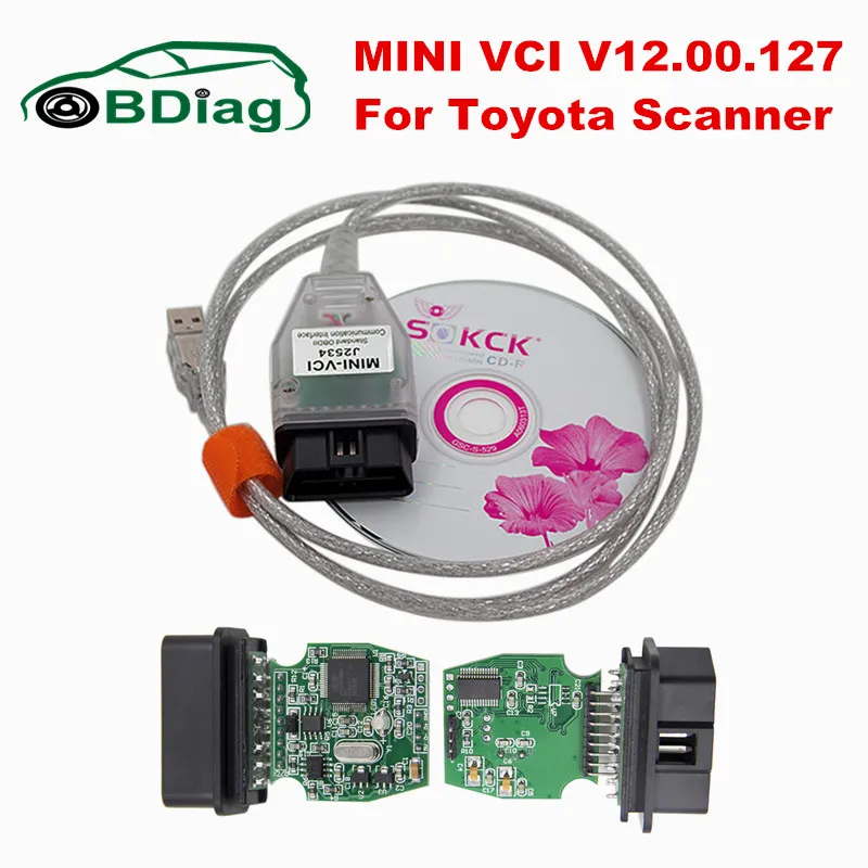 2017 новейший V12.00.127 мини VCI интерфейс для TOYOTA TIS Techstream minivci FT232RL чип J2534 OBDII OBD2