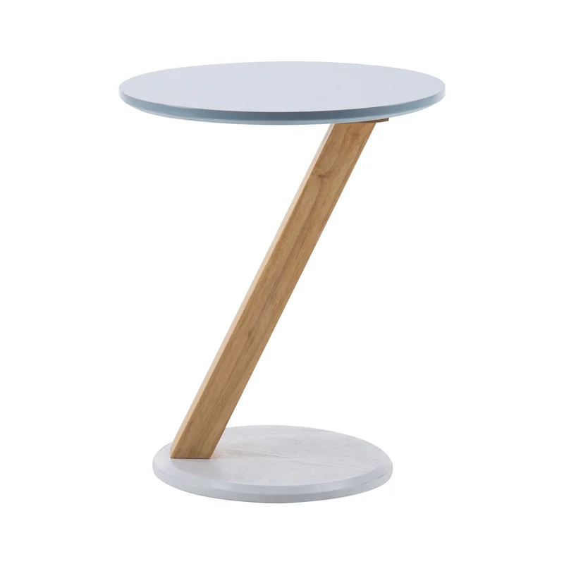 

Nordic fashion round coffee table creative personality wooden Z-shaped small coffee table for Balcony living room cafe mx6241601