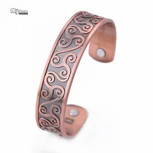 Mein Form Vintage Triple Spirale Teen Armband Männer Gesundheit Magnetische Armbänder Antike Silbrig Armreifen für Frauen Viking Manschette Armreif