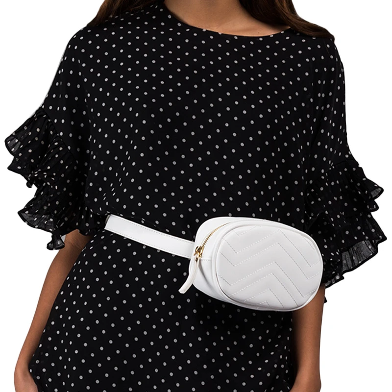 AKIRA Women's Polka Dot Ruffle 3/4 Sleeve Sheer Overlay Mini Shift Dress
