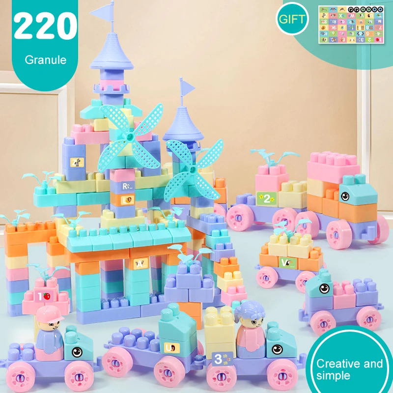 

220 Pcs/Set Toys Building Blocks Small Particle ABS Plastic Toys Creative Bricks DIY Assembled Toy Girl Birthday Gift