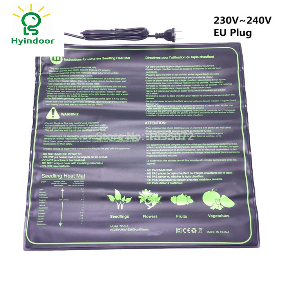 Hyindoor тепловой коврик для рассады клон семян Прорастание 20 &quotx 75&quot|Стеганные