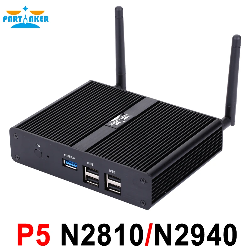 Partaker Mini PC N2810 N2940 Dual Core WIFI HDMI Mini PC Windows Desktop Computer Windows linux