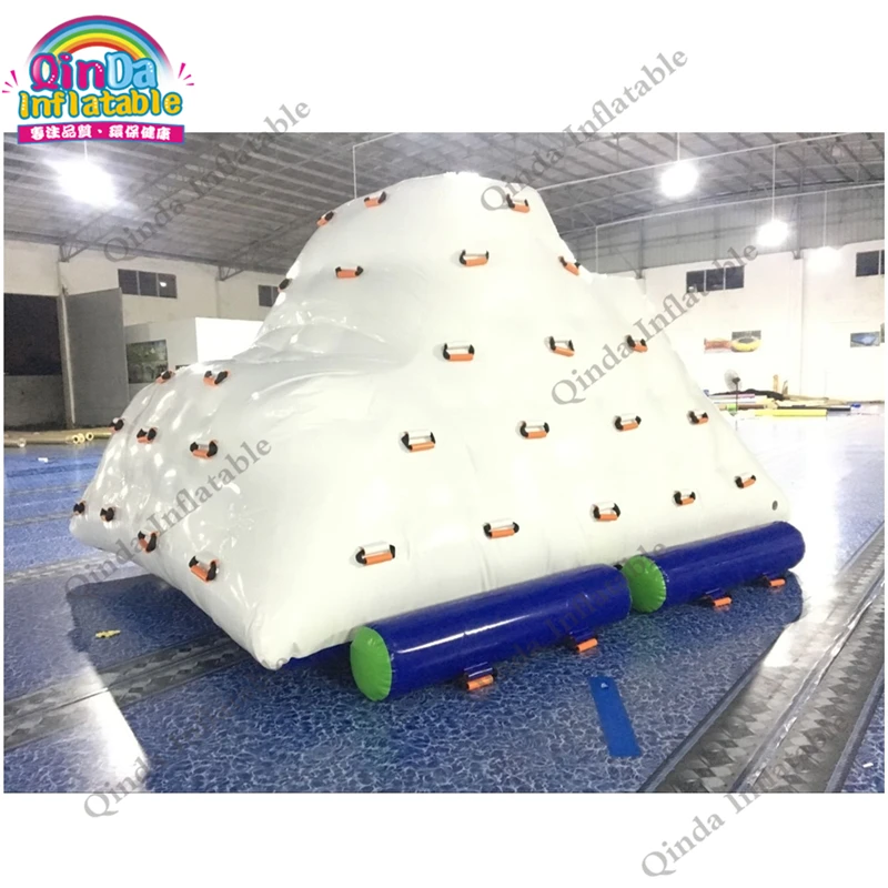 Guangzhou factory 0.9mm pvc inflatable water floating iceberg slide