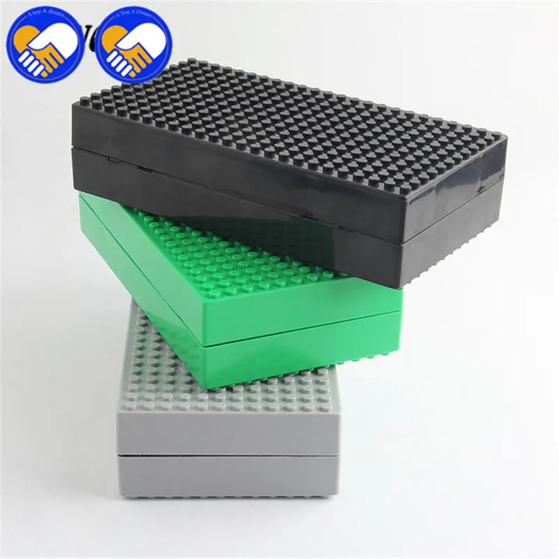 

Portable Multifunction House Display Case Building Blocks Toys Storage Box With Small Dots Base For leGoINGly Figures Display