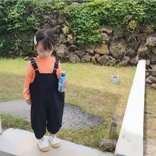 Новые модные комбинезоны для девочек и мальчиков осенние модные детские штаны размер на 2 до 7 лет PV766