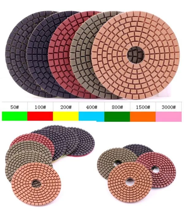 4 дюйма 100 мм гранитный мокрый Алмазный Полировочный диск колодки для влажной Полирующий гранит