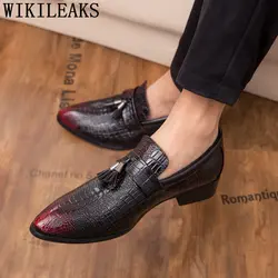Мужская обувь из крокодиловой кожи; элегантная мужская обувь; итальянские Брендовые вечерние туфли для мужчин; sapato oxford masculino buty meskie
