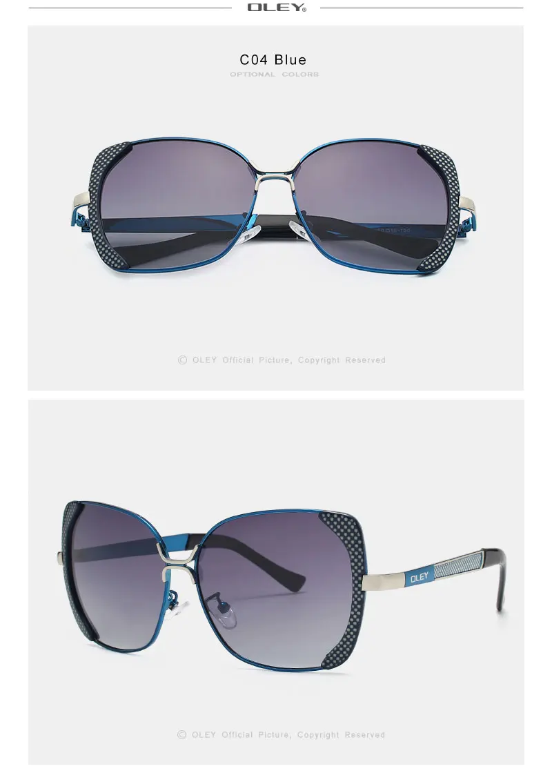 OLEY, классический бренд, модные, большая оправа, женские поляризованные солнцезащитные очки, Бабочка, Ретро стиль, защита от ультрафиолета, Y5190