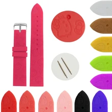 20 мм темно-розовый цвет бант-узел мультфильм кошка силиконовая форма-украшение для торта дамы девушки для ремешка часов WB1086M20JB