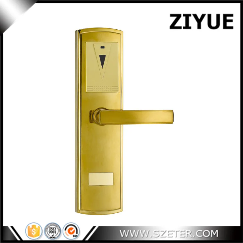 

Gold Color RF Hotel Electronic Door Locks RFID for Hotel Guest Room ET105RF