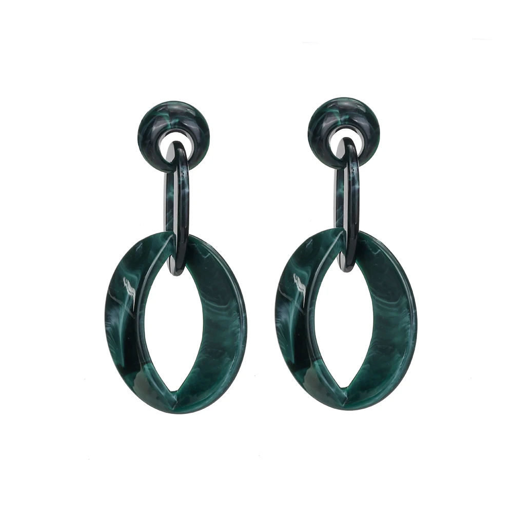 

acrylic black ink/marble print water drop/teardrop dangle drop earrings handcrfted handmade chic statement earrings