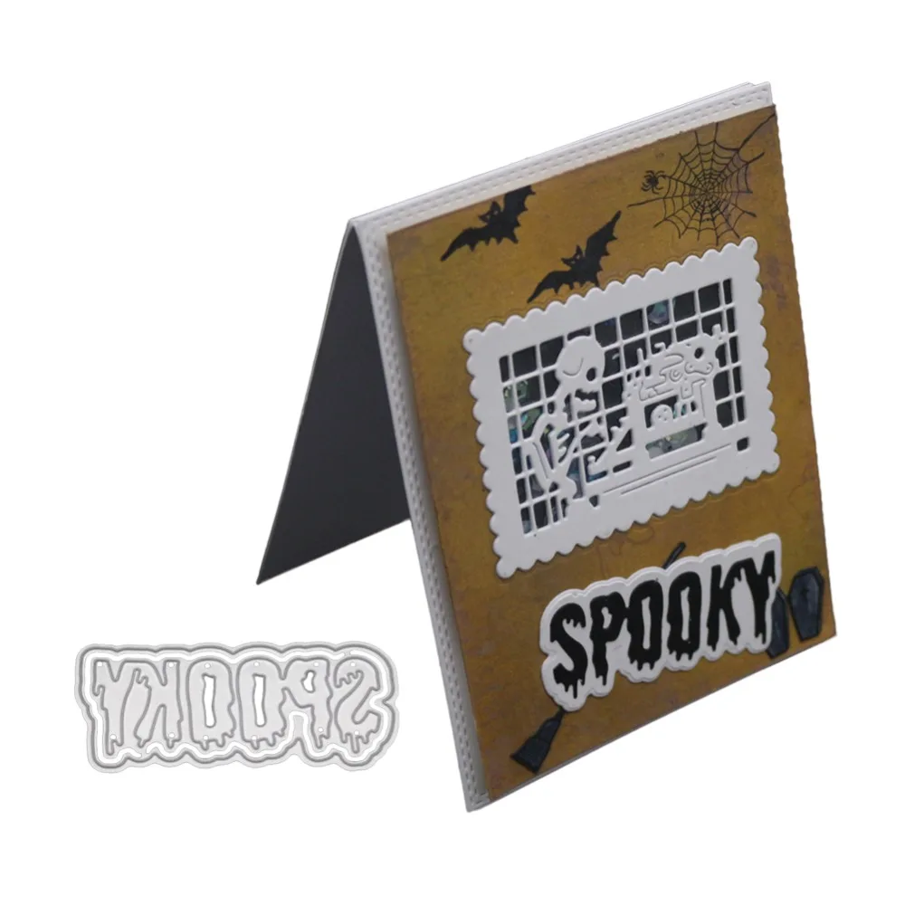 

Letter Spooky Frames Metal Cutting Dies And Stamps For DIY Scrapbooking Card Making Album Stencil Embossing Craft Decor Dies