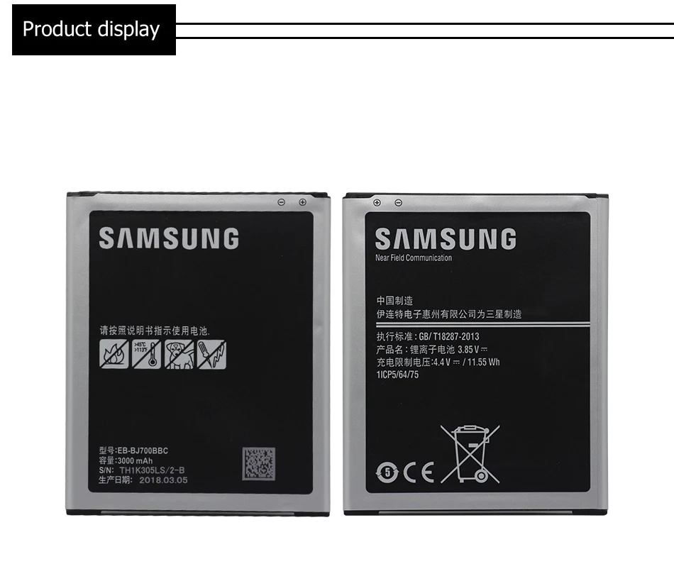 Samsung аккумулятор мобильного телефона EB-BJ700BBC EB-BJ700CBE 3000 мАч Замена для samsung GALAXY J7 J7008 J700F J7009 J7000