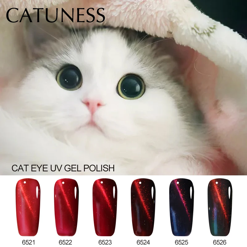 

CATUNESS Magnetic Starry Sky Cat Eye Gel New Product Fashion UV LED Soak Off Hybrid Varnish Lucky Color Semi Permanent Uv Lamp