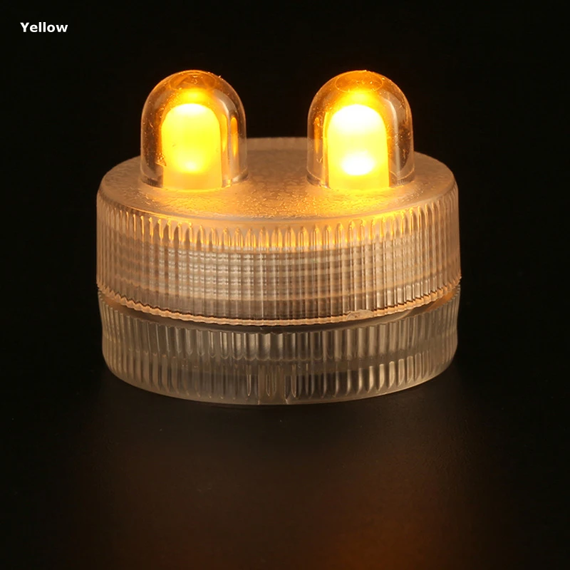 Waterproof double-head LED candle light flameless CR2032 battery powered for wedding Christmas party home decoration   (17)