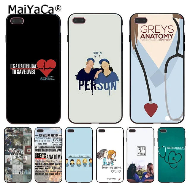 MaiYaCa You мой серый человек Анатомия для iPhone 4S 5C 5S 6 6S 7 8 Plus X XR XS MAX черный мягкий чехол