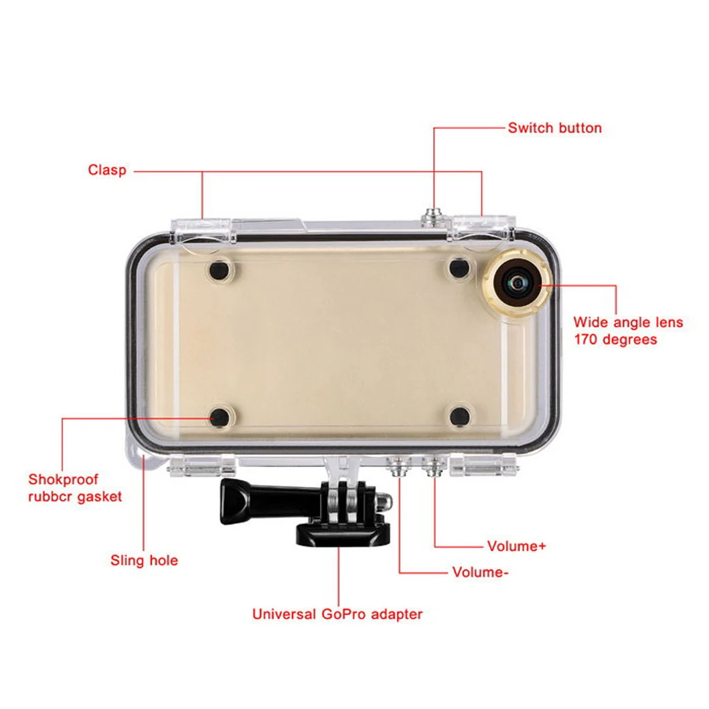 Чехол для мобильного телефона Touch Diving водонепроницаемый чехол камеры Gopro hero Program