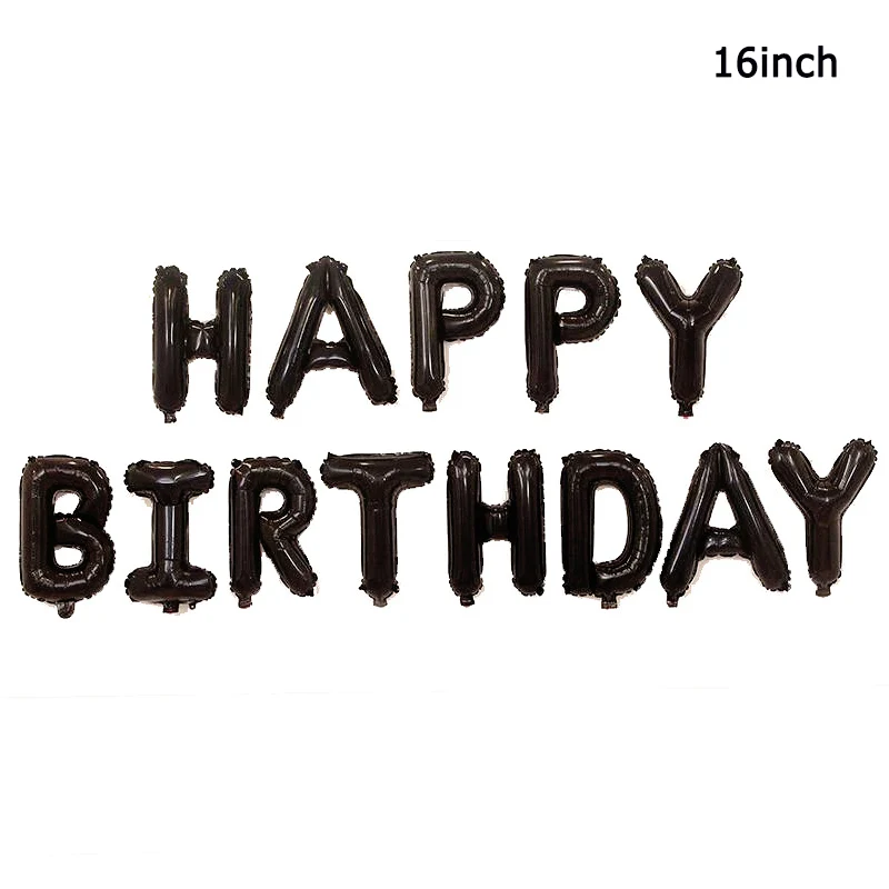 Happy Birthday 16Inch Balloons Gold Silver Pink Blue Color Letters Foil Balloon Baby Shower Birthday Party Decorations Kids