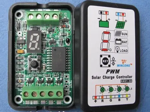 

3A 6V 12V PWM Solar Panel Light Controller Battery Charge Regulator Intelligent free shipping