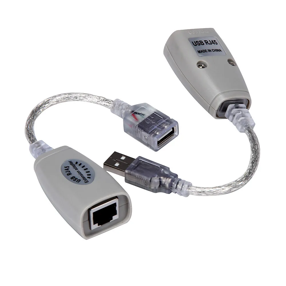 USB удлинитель адаптер до 150 футов с помощью CAT5 RJ45 LAN кабель для USB камер, принтеров, веб-камер, клавиатуры/мыши