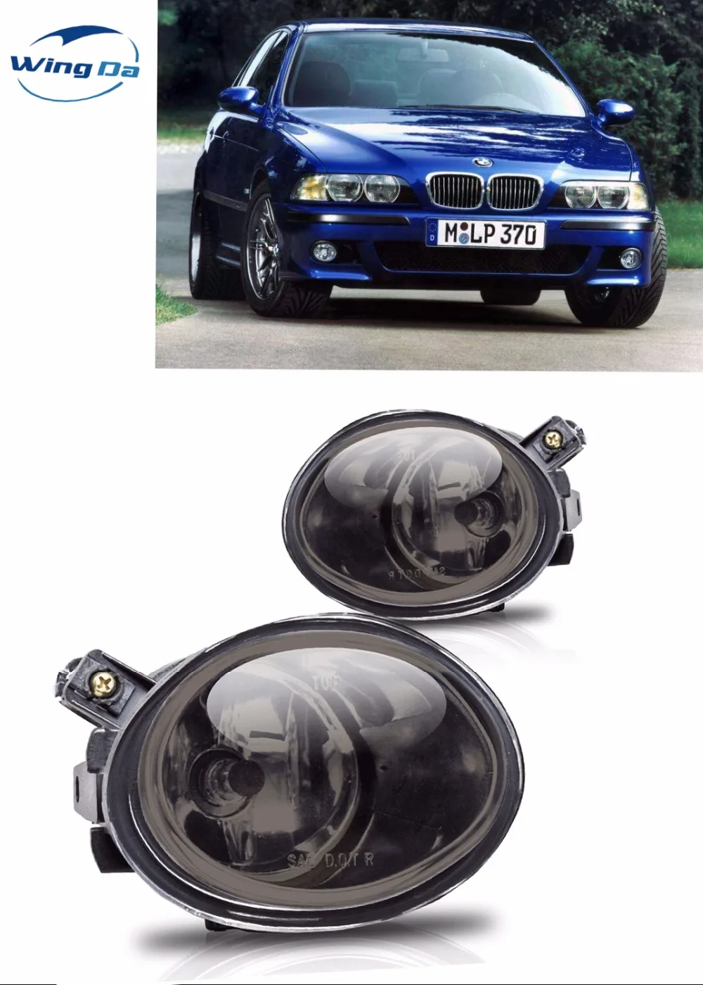 

Case for BMW E46 3 SERIES M3 2001-2005 E39 M5 1995-2004 Fog light with bulbs Halogen car light assembly