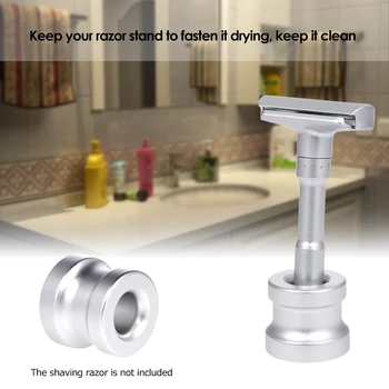 

Aluminum Alloy Safety Razor Base Mini Size Men's Shaving Razor Stand Holder Durable Facial Shaving Razor Base Accessory