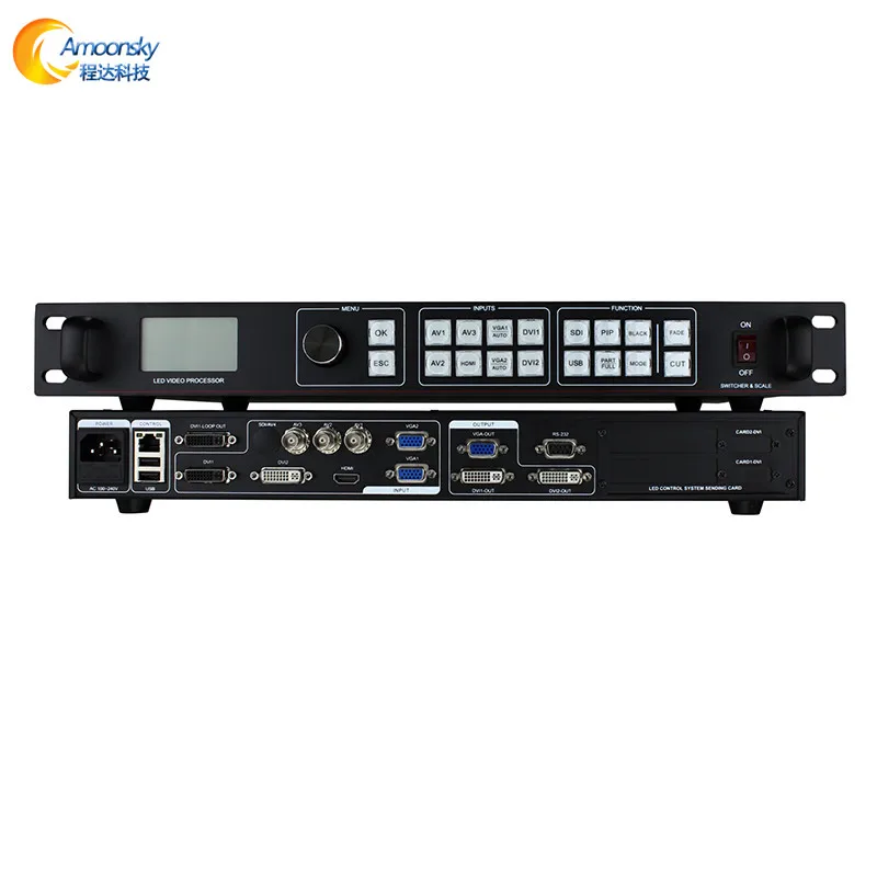 Amoonsky LVP815 аналогичный Novastar VX4 все в 1 светодиодный видео контроллер HDMI Quad настенный