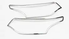 car styling 2013 2014 2015 for Mitsubishi Outlander Samurai ABS Chrome Front headlight Lamp Cover xenon headlights car styling for mitsubishi outlander 2003 2005 front head lamp