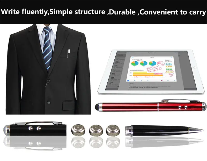 stylus pen ball pen laser light torch 4 in 1 multifunction pen-06