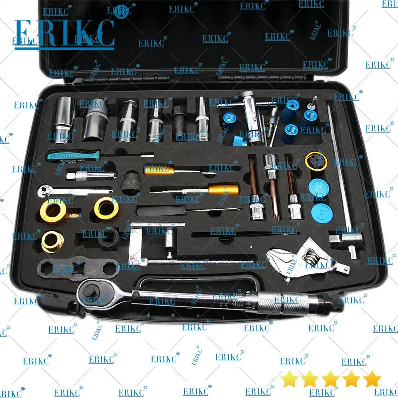 ERIKC New 40pcs Injector Repair disassembly Tool Kits Diesel Fuel Injector Dismantling Equipments For Bosch Denso Delphi Cat