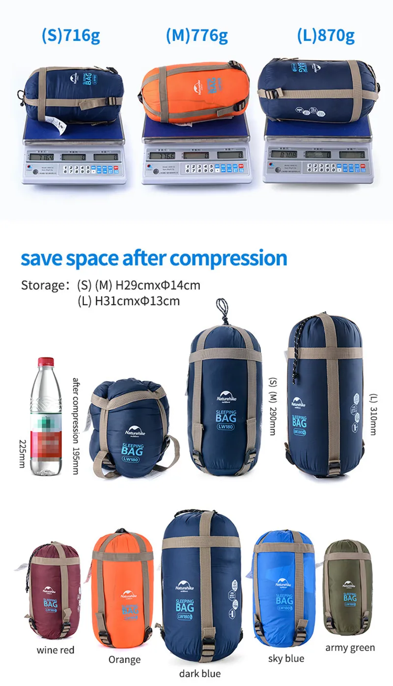 Saco de Dormir Sacos de Dormir Acampamento ao ar Naturehike Envelope Algodão Livre Primavera Verão Clima Quente Confortável Adulto 5 Esporte e Lazer
