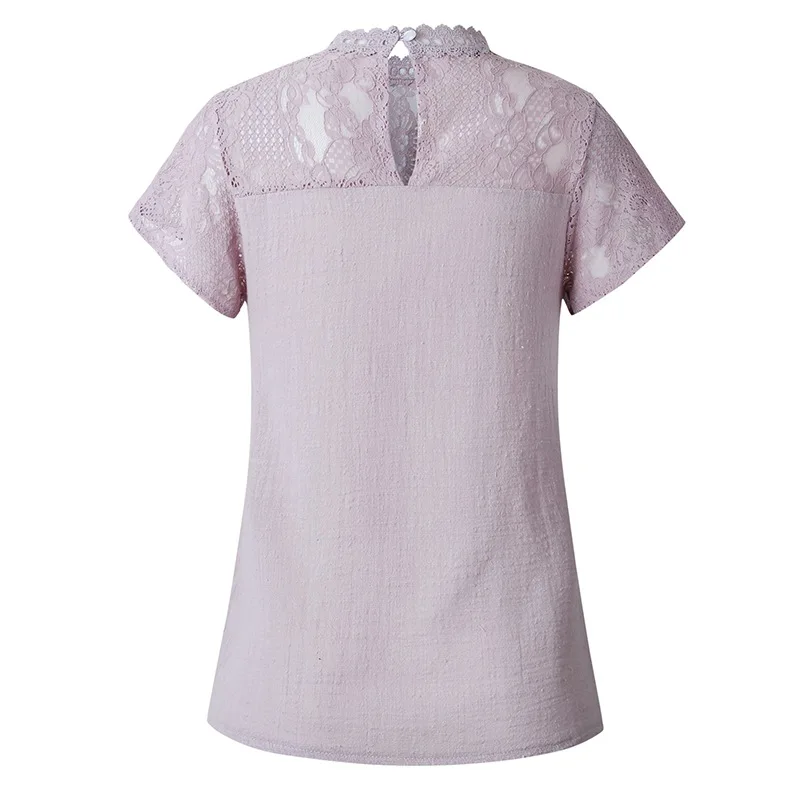 Для женщин с круглым вырезом кружевное платье в цветочном принте, пуловер с короткими рукавами; футболка