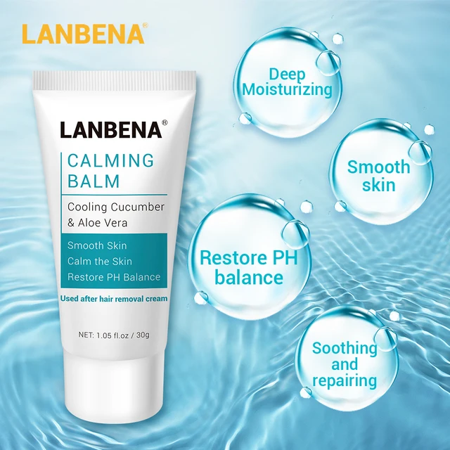 LANBENA Hair Removal Calming Cream Natural Repair Deep Moisturizing Removal Depilation Soothing Nourishing Body Care 30g