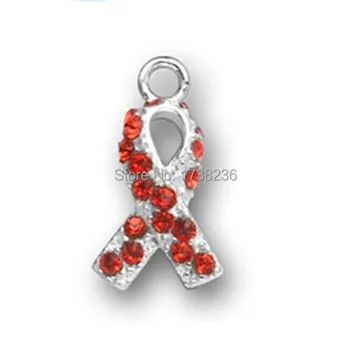 

AIDS Patients And Heart Disease Red Awareness Ribbon Charm