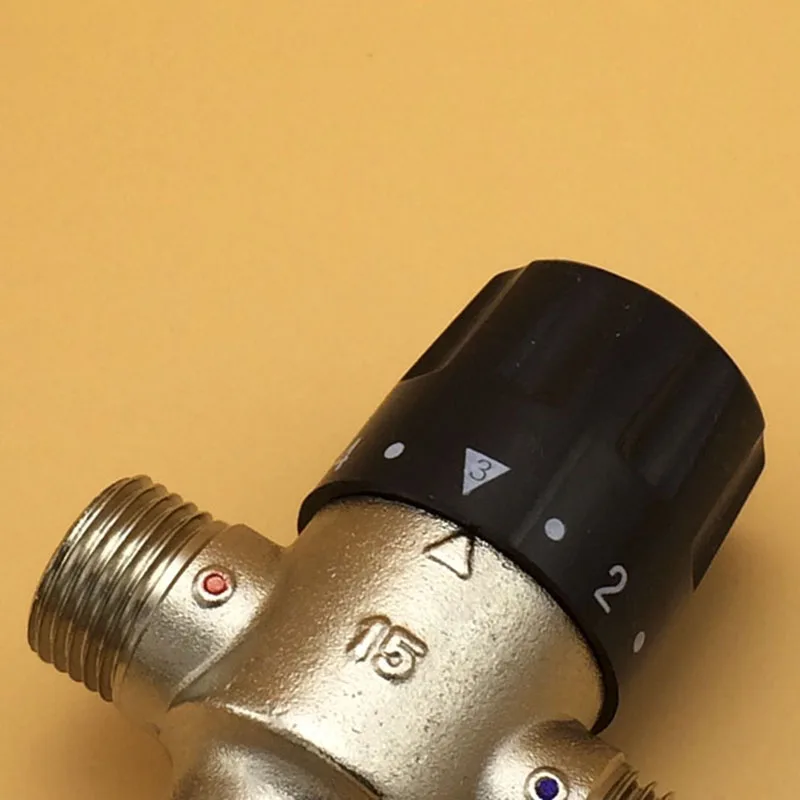 China supplier brass 1/2" DN15 pipe thermostatic mixer valve solar thermostatic valve