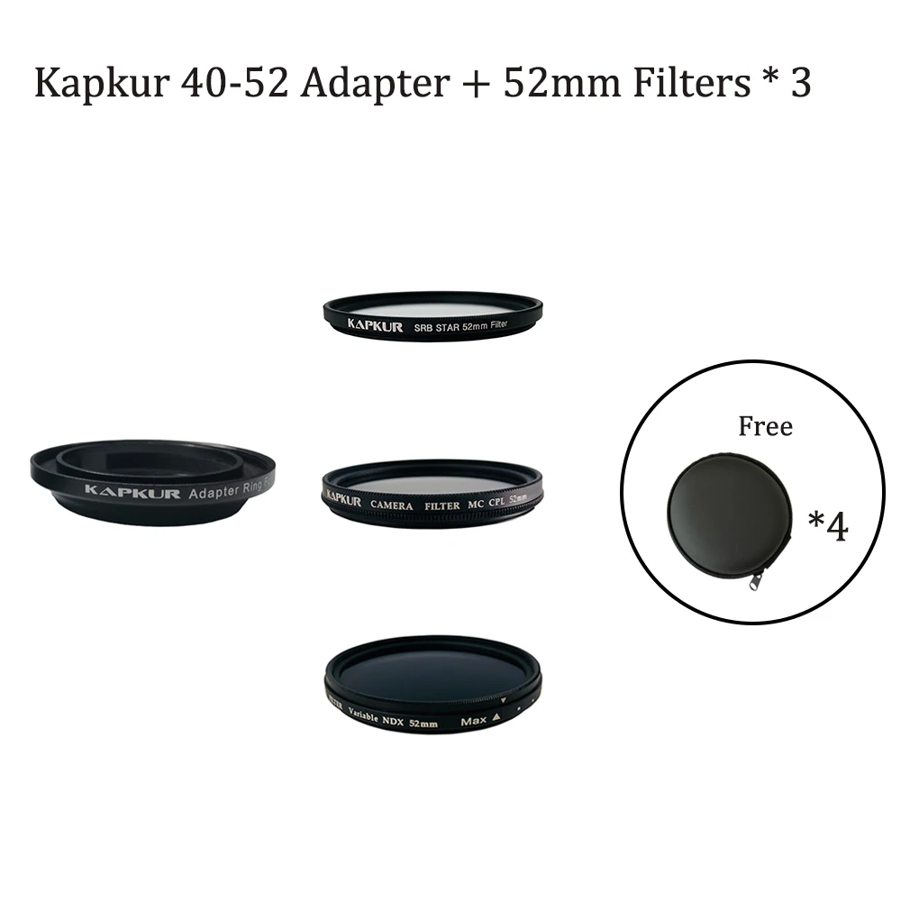 Наборы Kapkur 40 52 адаптер + CPL и NDX Звездный фильтр для анаморфной линзы Kapkur|Комплекты