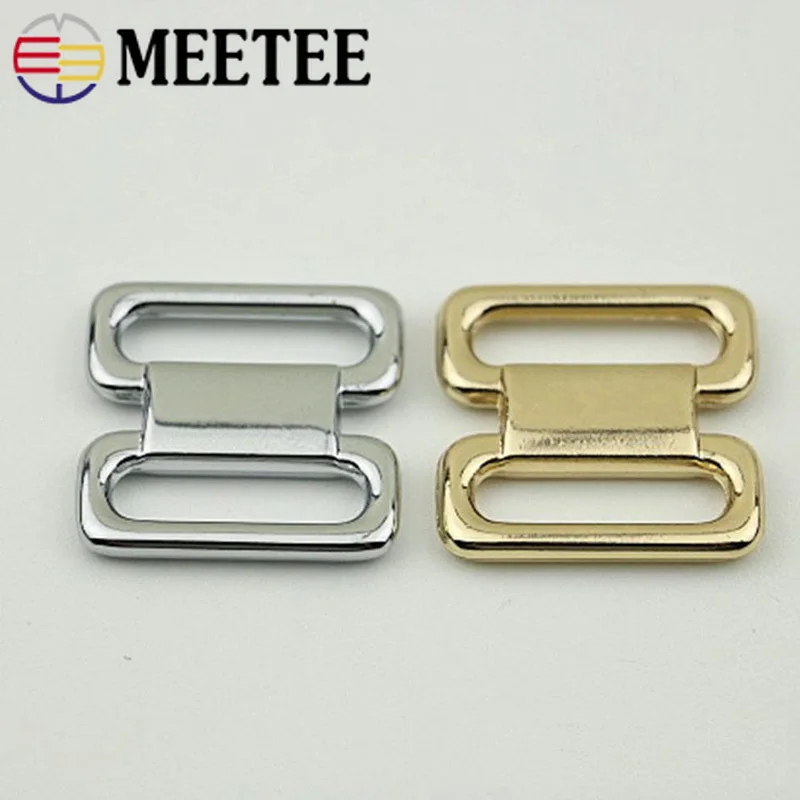 Meetee 5/10 шт. 23 мм металлическая Тройная скользящая Пряжка для сумки ремень