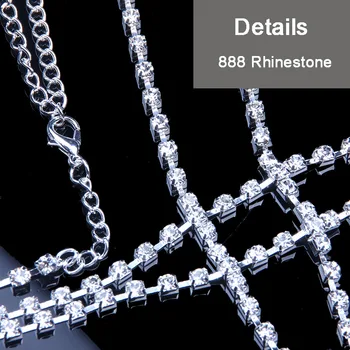Body Fashion Rhinestone Chain Necklace10