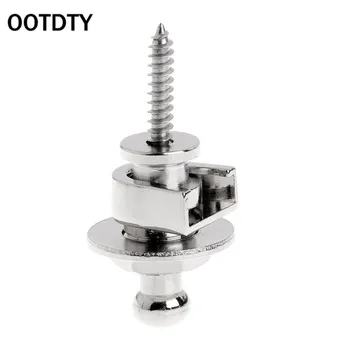 

OOTDTY 1Pc High Quality Guitar Chrome Bass Round Head Strap Locks for Gibson