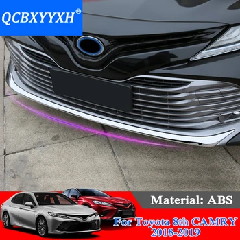 

QCBXYYXH External Sequin For Toyota 8th Camry 2017 2018 Car Front Bottom Bumper Molding Grill Trim Front Bumper Lip Cover Strip