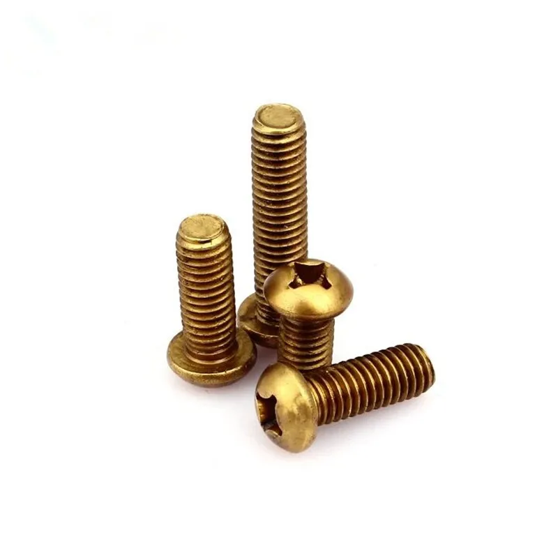 250pcs Round head screws brass Copper screws pan head screws copper PM