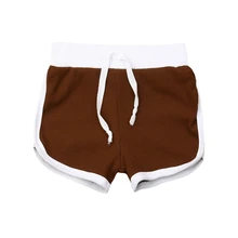 Новорожденных Для маленьких мальчиков Шорты для девочек детские трикотажные Повседневное чистый летние пляжные шорты, брюки для мальчиков шорты для девочки Высокая Талия PP брюки