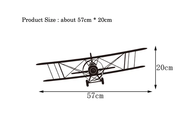 Ретро скользящий Самолет Наклейка на стену для детской комнаты Фон Украшение Настенные обои художественные наклейки Воздушный самолет домашний стикер s
