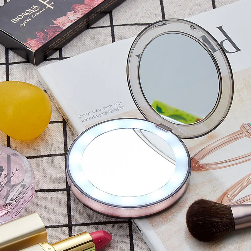 Pro Makeup Mirror With LED Light Bulbs USB Charging Port Cosmetic Lighted Bulb 3X Magnifying Make Up Mirrors Brightness Lights