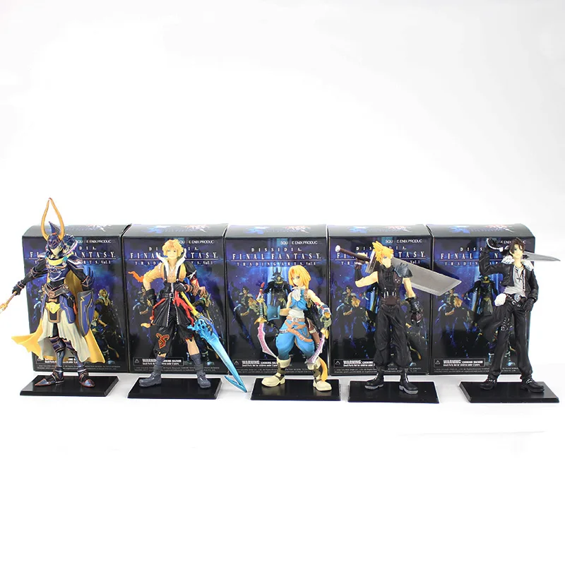 

5pcs/set Final Fantasy Cloud Strife Squall Leonhart Tidus Warrior of Light Zack Fair PVC Action Figure Toy Collectible Model